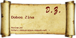 Dobos Zina névjegykártya