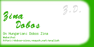 zina dobos business card